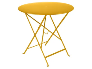 FERMOB - BISTRO Ø77 HONEY - Round folding steel garden table _ In Stock